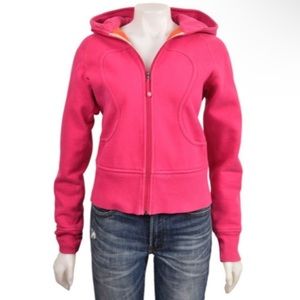 Lululemon Pink Scuba Hoodie Sweatshirt Lined